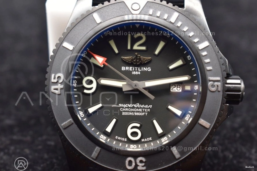 A Black Dial Black 1171 1:1 Superocean Black Best On Edition TF Automatic Strap 44 Rubber Bezel BestValue 0713